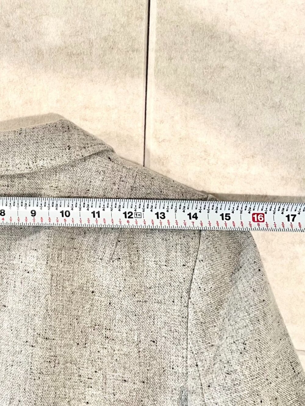 BR Tailored Speckled Gray Wool Blend Tweed Jacket - Picture 10 of 13